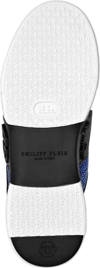 Philipp Plein Suede Lo-Top Sneakers Strass Hexagon