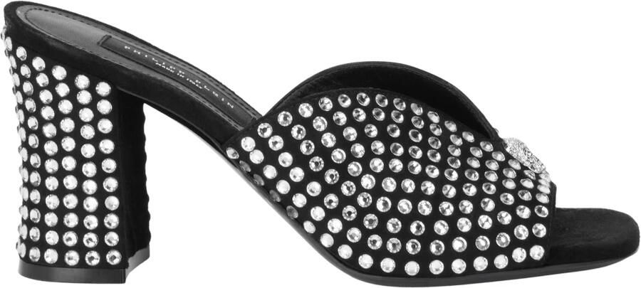 Philipp Plein Suede Platform Sandalen Strass