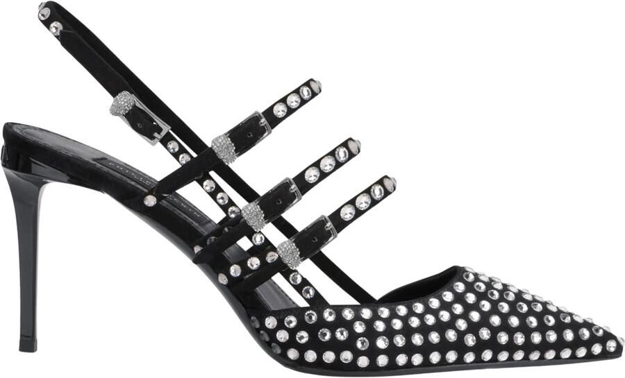 Philipp Plein Suede Slingbacks Skull Belts 9