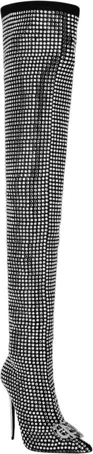 Philipp Plein Suede Strass Overknee Laarzen - Foto 2