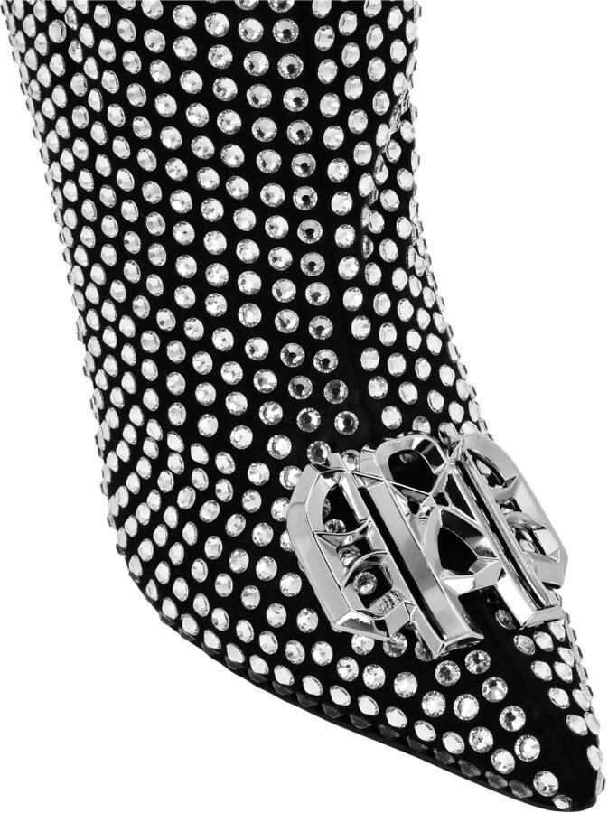 Philipp Plein Suede Strass Overknee Laarzen