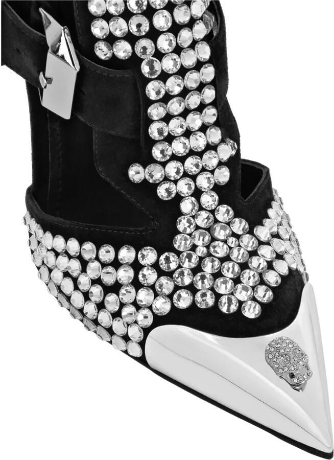 Philipp Plein Suede Strass Sandalen Hoge Hakken Skull - Foto 2