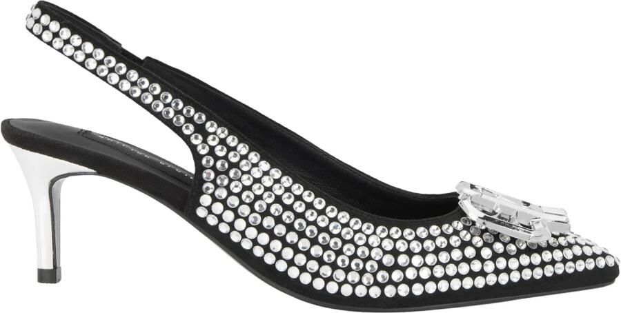 Philipp Plein Suede Strass Slingback Schoenen H55 Gothic
