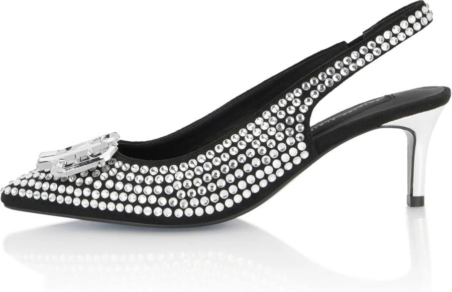 Philipp Plein Suede Strass Slingback Schoenen H55 Gothic - Foto 4