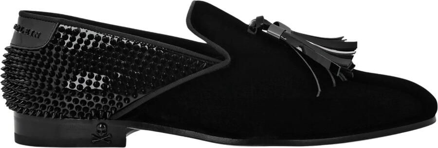 Philipp Plein Velvet & Patent Leather Loafers Studs - Foto 2