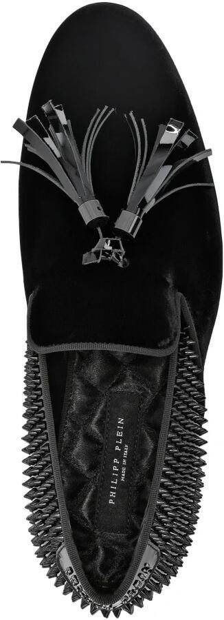 Philipp Plein Velvet & Patent Leather Loafers Studs