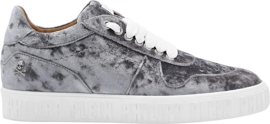 Philipp Plein Velvet Hurricane Lo-Top Sneakers