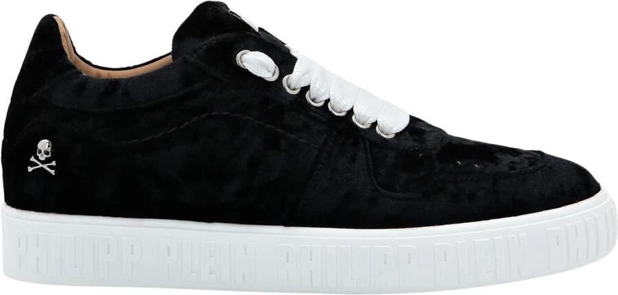 Philipp Plein Velvet Hurricane Lo-Top Sneakers