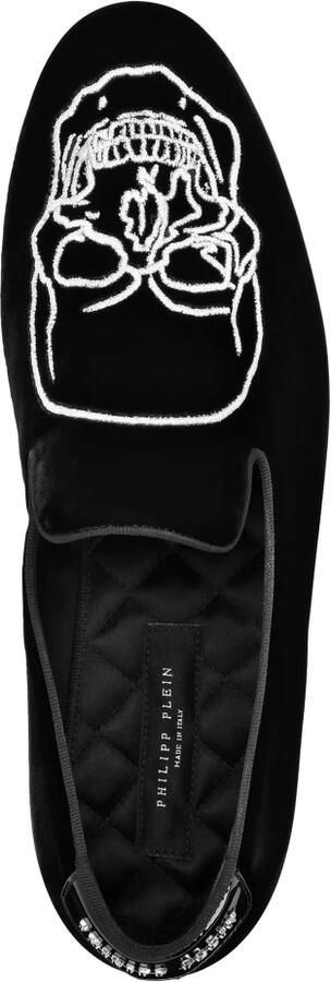 Philipp Plein Velvet Loafers Embroidery Skull - Foto 2