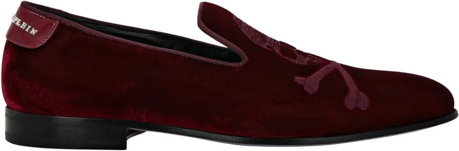 Philipp Plein Velvet Loafers Skull&Bones