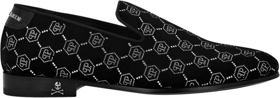 Philipp Plein Velvet Loafers Strass Monogram - Foto 2