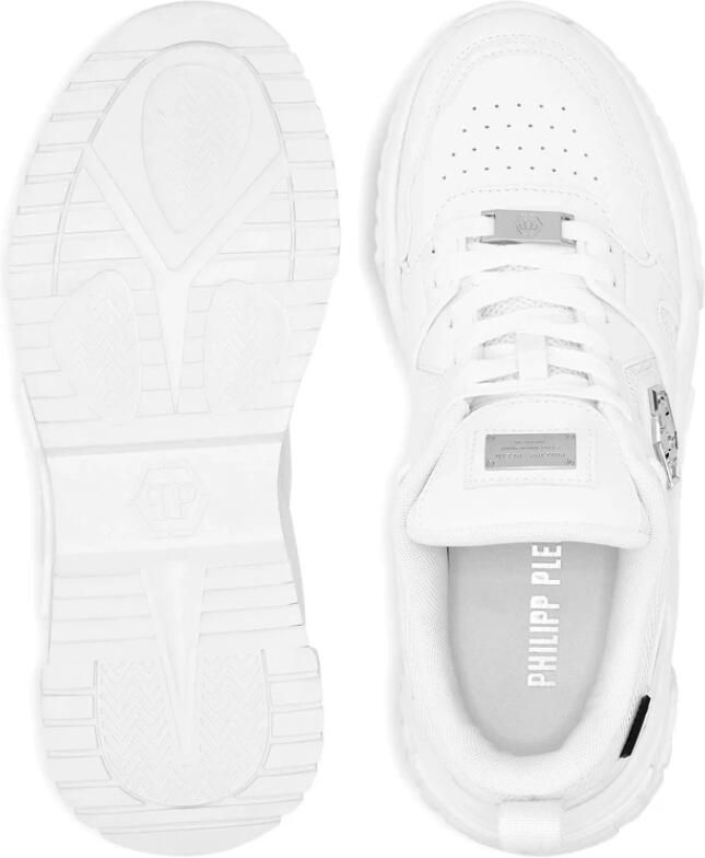 Philipp Plein Witte Chunky Sneakers met Hexagon Detail