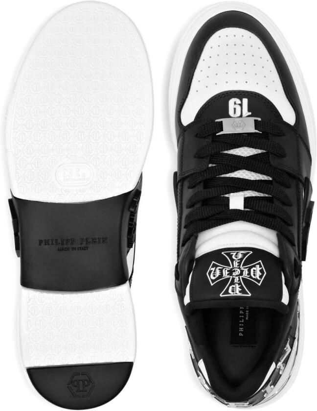 Philipp Plein Witte Leren Skull Sneakers - Foto 2