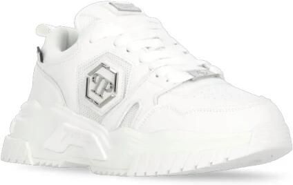 Philipp Plein Witte Sneakers met Hexagon Logo