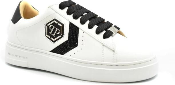 Philipp Plein Zwarte Leren Sneakers voor Vrouwen
