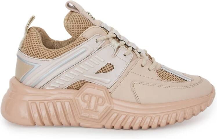 Philipp Plein Stijlvolle Damessneakers Duurzaam en Trendy Beige Dames