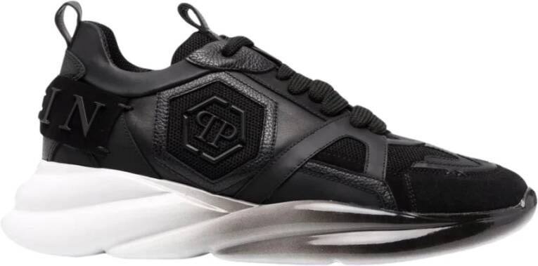 Philipp Plein Zwarte casual trainers met synthetische zool Black Heren
