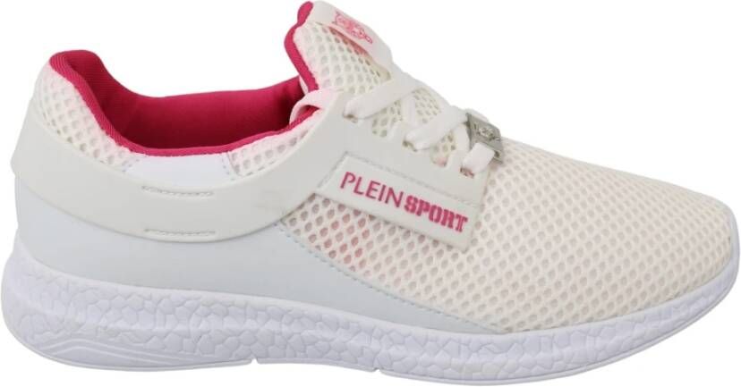 Philipp Plein Witte Roze Polyester Becky Sneakers White