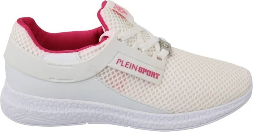 Philipp Plein Witte Roze Polyester Becky Sneakers White Heren