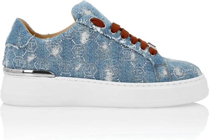 Philipp Plein Stijlvolle Sneakers voor Mannen Blue Dames