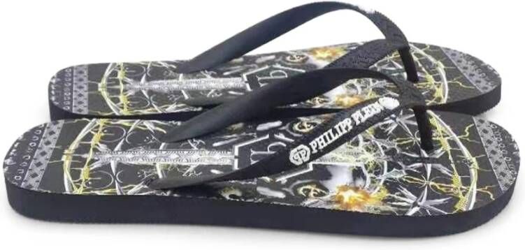Philipp Plein Skull Grafische Flip Flops Stijlvol Ontwerp Multicolor - Foto 5