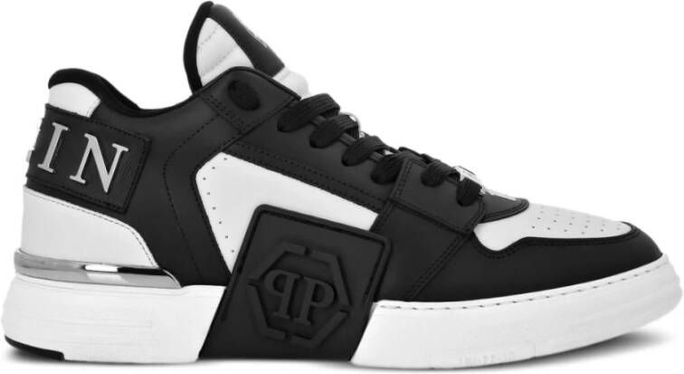 Philipp Plein Witte Leren Skull Sneakers