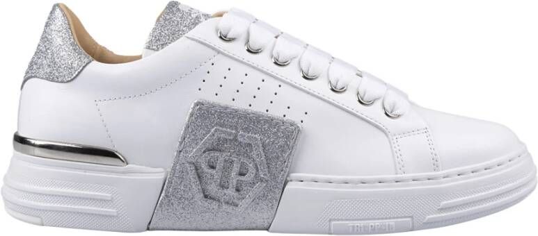 Philipp Plein Witte Phantom Kick$ Sneakers voor Dames Wit Dames