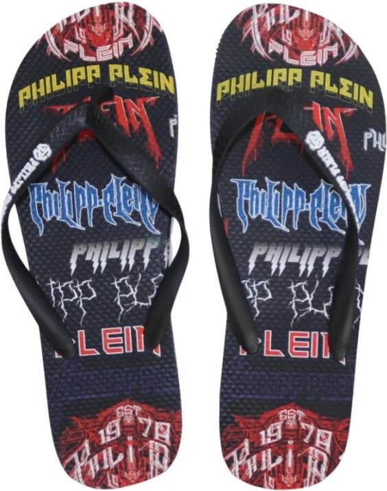 Philipp Plein Zomer Flip Flops Brd_90299 Zwart Heren