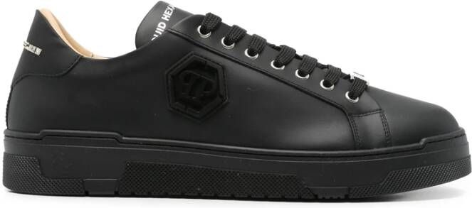 Philipp Plein Zwarte Lace-Up Sneakers met Rubberen Zool