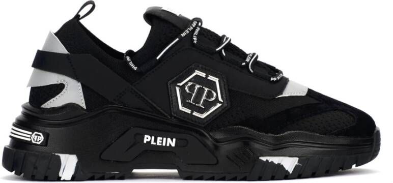 Philipp Plein Zwarte Leren Sneaker Predator Black Heren