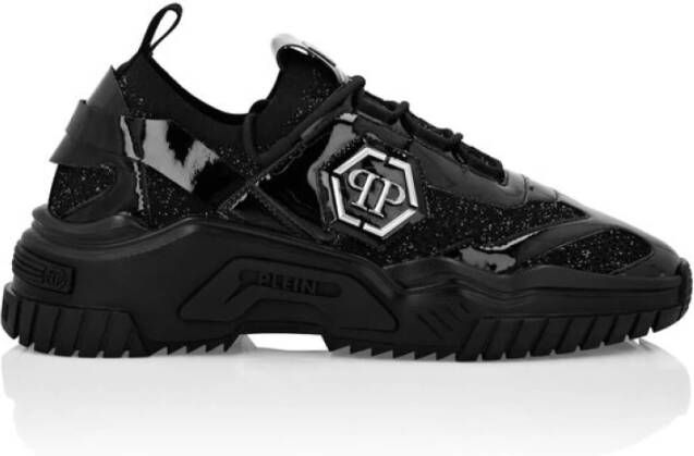 Philipp Plein Zwarte Sneakers met Predator Vernice Black Dames