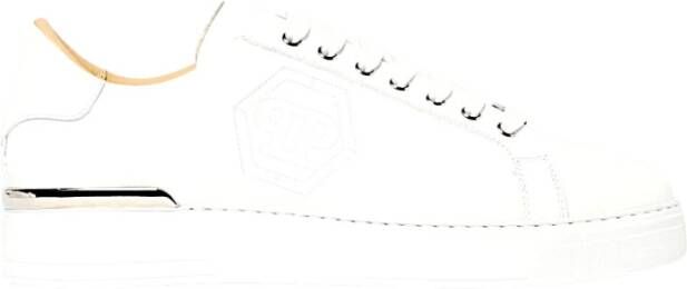 Philipp Plein Gestanste leren sneakers met iconisch monogram