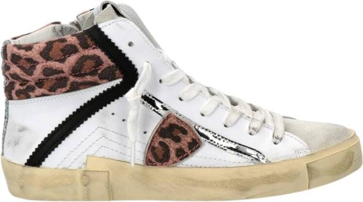 Philippe Model Ambachtelijke Leren High-Top Sneaker White Dames