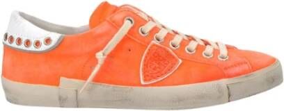 Philippe Model Ambachtelijke Oranje Suède Sneakers Orange Heren