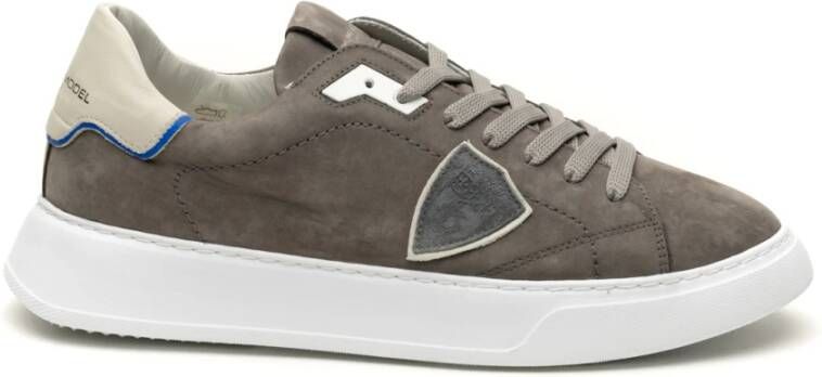 Philippe Model Anthracite Temple Low Sneakers Gray Heren
