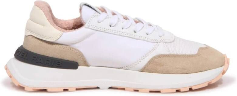 Philippe Model Italiaanse Sneakers met Contrasterend Hiel Detail White Dames