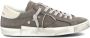 Philippe Model Antraciet Lage Sneakers met Spiegelende Inzetstukken Gray Heren - Thumbnail 1