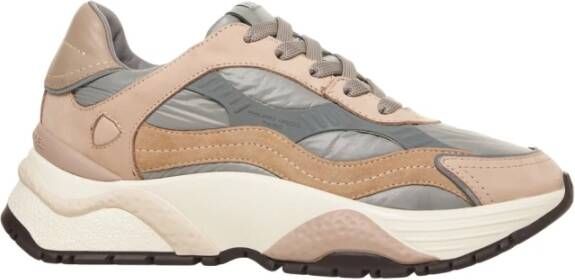 Philippe Model Beige Sneakers met Dynamische Meerlaagse Bovenkant