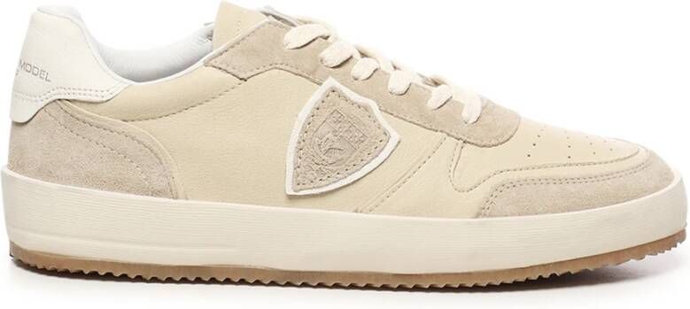 Philippe Model Beige Sneakers met Logo Ontwerp