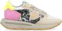 Philippe Model Beige Suède en Pailletten Hoge Sneaker Multicolor Dames - Thumbnail 1