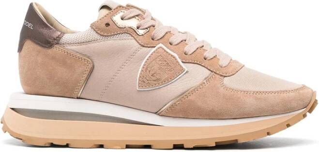 Philippe Model Beige Suède Mesh Sneakers