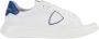 Philippe Model Blauwe Geborduurde Leren Sneakers White Heren - Thumbnail 1