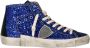 Philippe Model Glitter Blauwe Tennisschoenen Vrouwen Blue Dames - Thumbnail 8