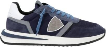 PHILIPPE MODEL Lage Sneakers Dames Tropez 2.1 Low Leer Blauw