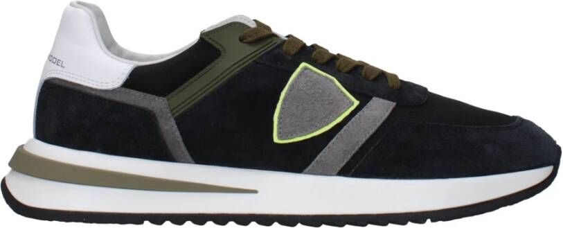 Philippe Model Stijlvolle Heren Sneakers Verhoog je schoenenspel Blauw Heren