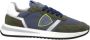 Philippe Model Blauwe Militaire Stijl Lage Sneakers Green Heren - Thumbnail 1