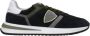 Philippe Model Blauwe Suède Leren Logo Sneakers - Thumbnail 1