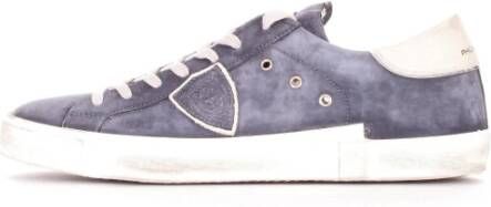 Philippe Model Blauwe Suède Sneakers Heren Verhoog je spel Blauw Heren