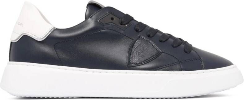 Philippe Model Zwart Wit Leren Sneakers Geheugen Inlegzool