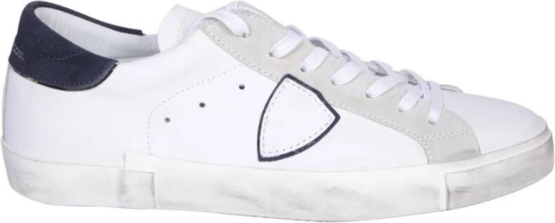 Philippe Model Blauw Wit Lage-top Sneakers